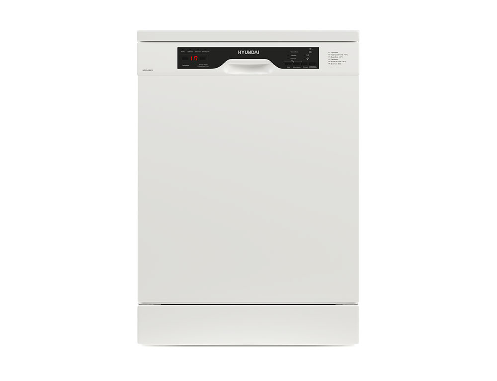 Εικόνα Πλυντήριο πιάτων Hyundai HDW19-6060/W με χωρητικότητα 12 σερβίτσια και ενεργειακή κλάση E