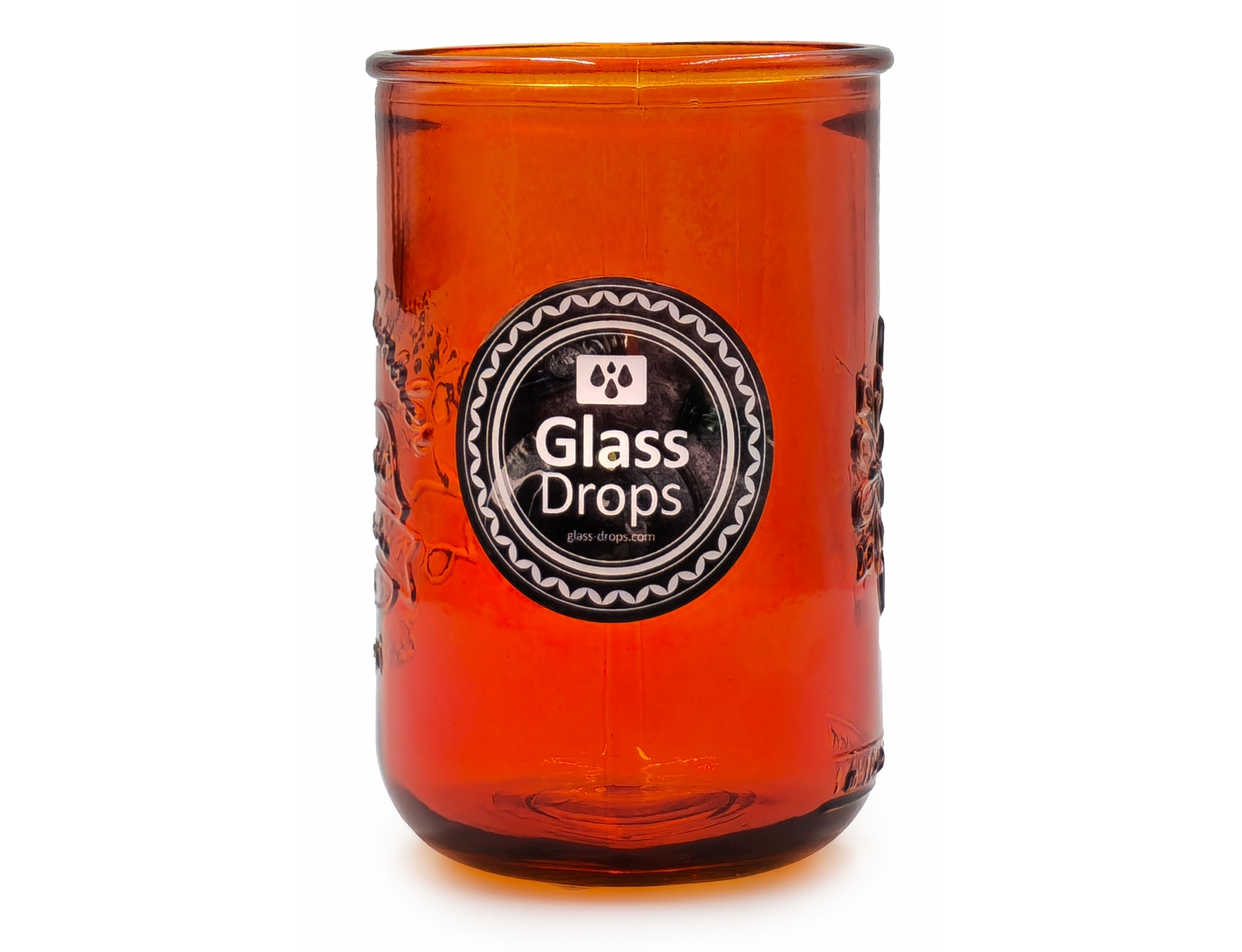 Εικόνα Ποτήρι Glass Drops Αuthentic Εst. 1896 (2386DB08) Από ανακυκλωμένο γυαλί, Χωρητικότητας 400ml, Διαστάσεων Ø 8 x Υ 12 cm, Orange