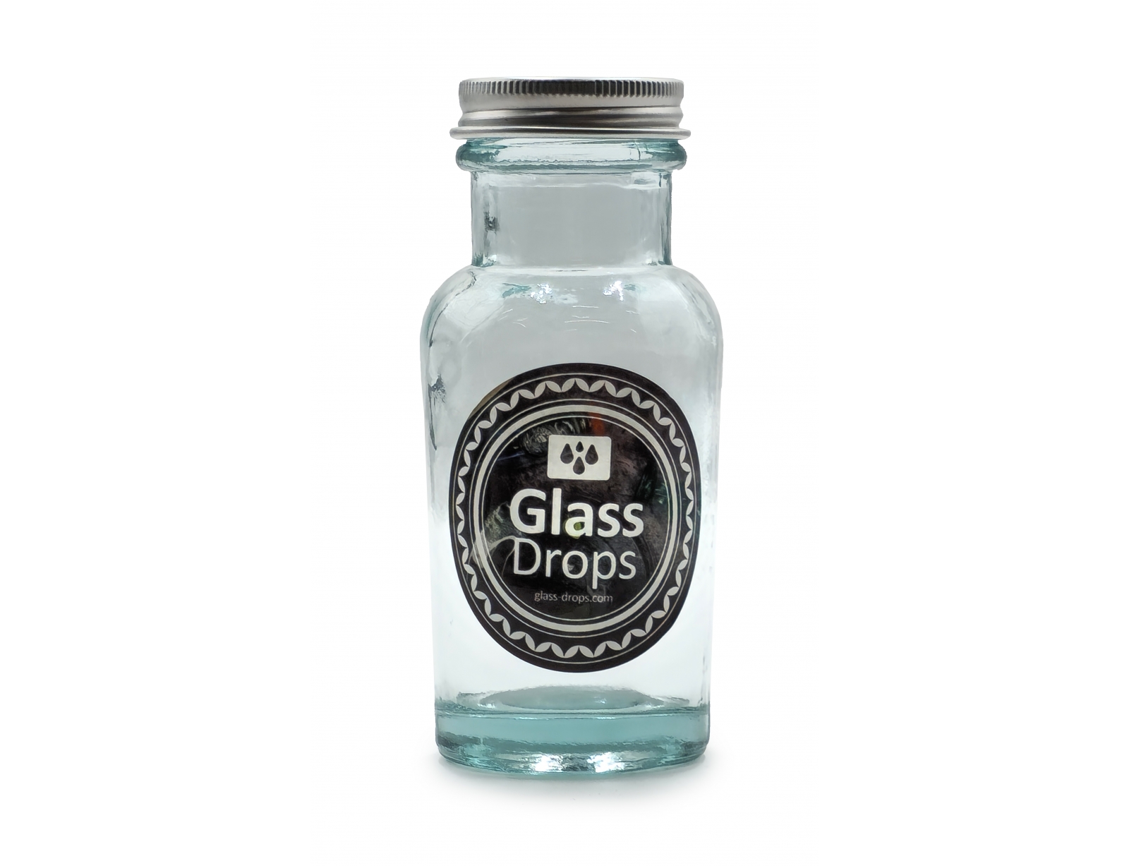 Εικόνα Δοχείο με καπάκι Glass Drops Storage (5784) Aπό 100% ανακυκλωμένο γυαλί, Xωρητικότητας 90ml, Διαστάσεων Ø 5 x Υ 11 cm