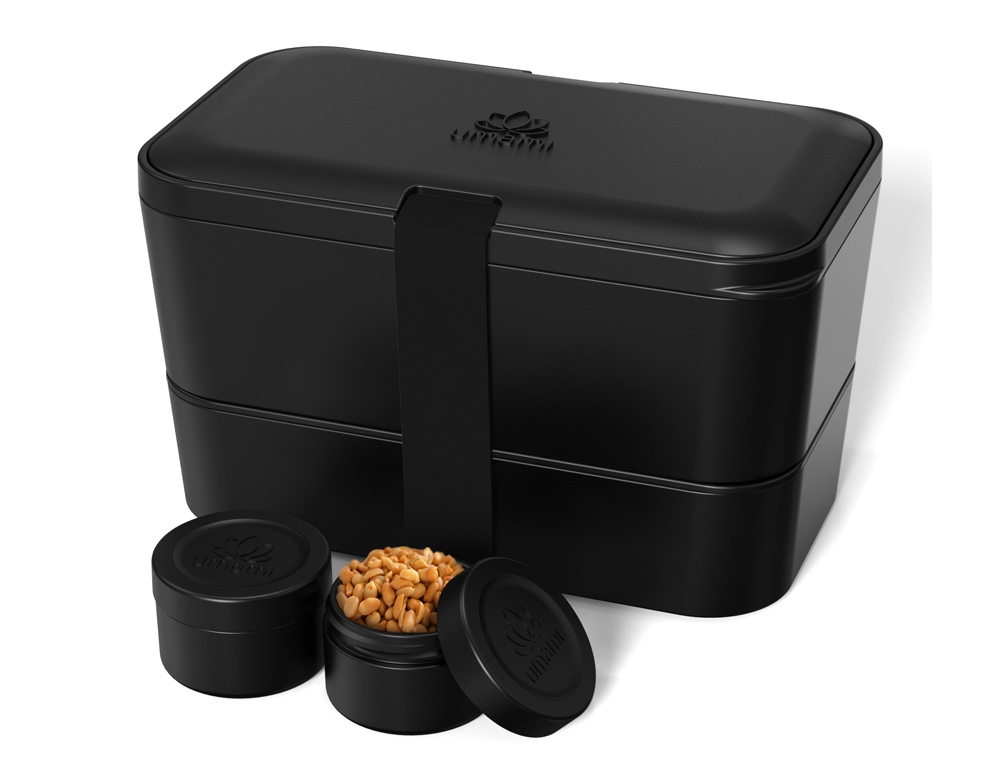 Εικόνα Δοχείο Φαγητού Lunch Box - Original Bento Box Premium Nestable Umami - Onyx Black - Κατάλληλο για Φούρνο Μικροκυμάτων