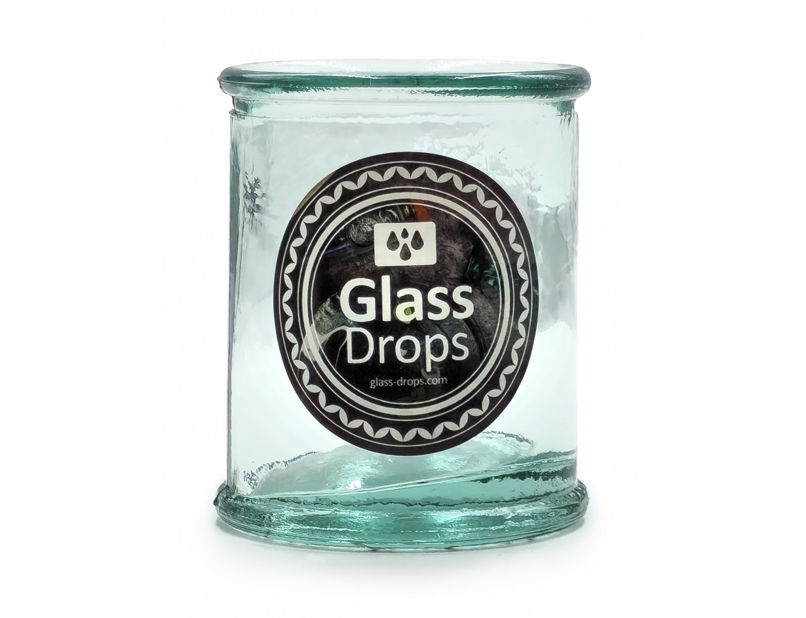Εικόνα Kηροπήγιο Βάζο Glass Drops Diamante (5244)  Aπό 100% ανακυκλωμένο γυαλί, Xωρητικότητας 130ml, Διαστάσεων Ø 7 x Υ 8 cm