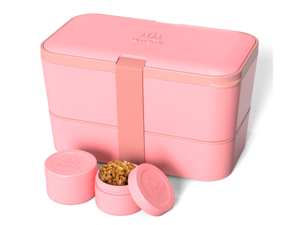 Εικόνα Δοχείο Φαγητού Lunch Box - Original Bento Box Premium Nestable Umami - Coral Pink - Κατάλληλο για Φούρνο Μικροκυμάτων