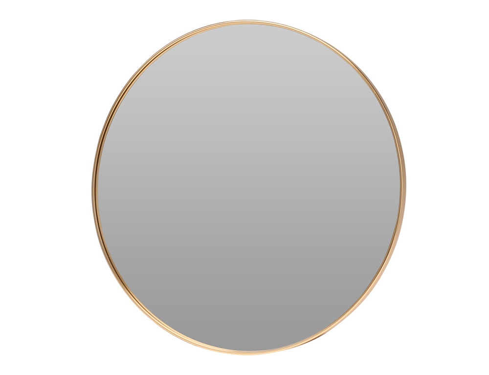 Εικόνα Διακοσμητικός καθρέφτης τοίχου (HZ1954730) στρογγυλός, με διαστάσεις 40x40x1.5cm - Χρυσό