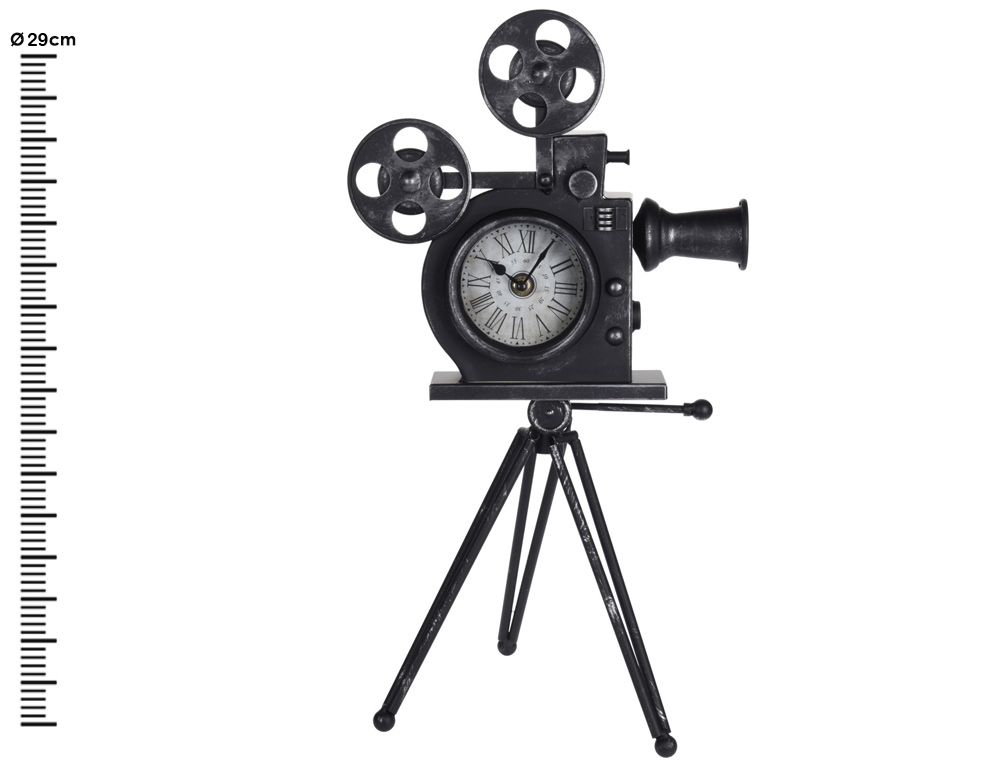 Εικόνα Eπιτραπέζιο ρολόι  film camera model C37568420 Mεταλλικό μαύρο antique φινίρισμα, 29x30x53cm