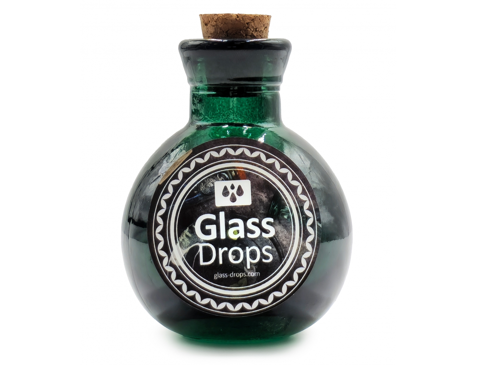 Εικόνα Διακοσμητικό Μπουκάλι με πώμα Glass Drops Βοlas (5321DB734) Aπό 100% ανακυκλωμένο γυαλί, Xωρητικότητας 125ml, Διαστάσεων Ø 7 x Υ 10 cm, Αlbahaca