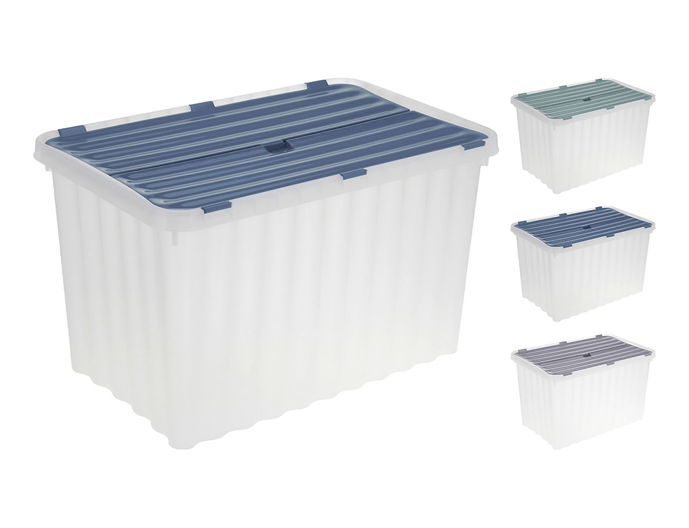 Εικόνα Κουτί αποθήκευσης πολλαπλών χρήσεων πλαστικό με αναδιπλούμενο καπάκι (Y54230890), σε 3 επιλογές χρώματος
