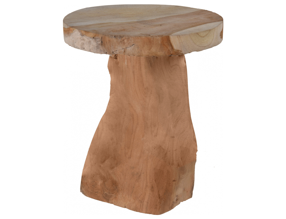 Εικόνα Διακοσμητικό Σκαμπό Teak Wood (J11000140) 25x25x30cm