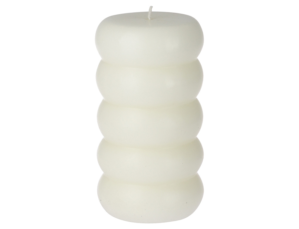 Εικόνα Αρωματικό κερί κορμός beading Essentials by HOME & Styling (CC5070290) 7.5x7.5x14cm - Off white
