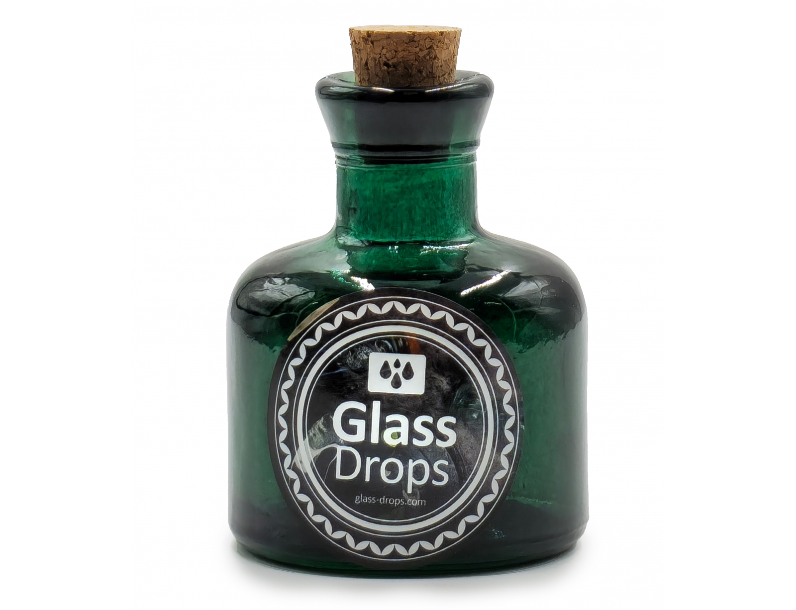 Εικόνα Διακοσμητικό Μπουκάλι με πώμα Glass Drops Ramos (5323DB734) Aπό 100% ανακυκλωμένο γυαλί, Xωρητικότητας 125ml, Διαστάσεων Ø 7 x Υ 10 cm, Albahaca