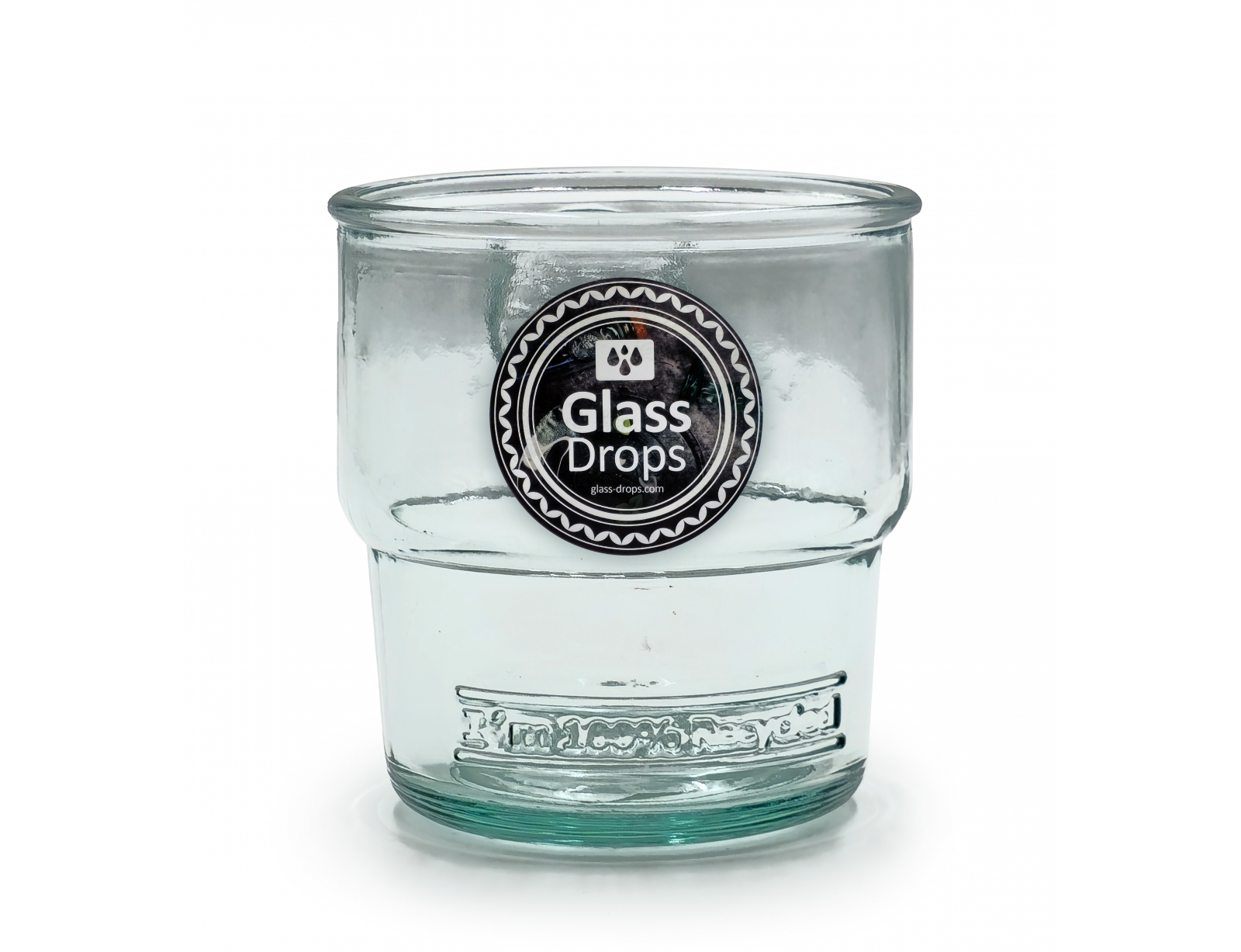 Εικόνα Ποτήρι Glass Drops Authentic (2416) Από ανακυκλωμένο γυαλί, Χωρητικότητας 300ml, Διαστάσεων Ø 9 x Υ 9 cm