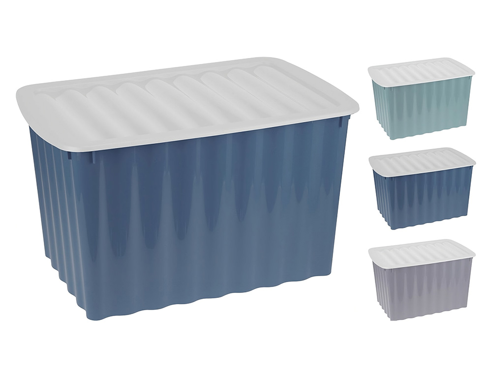 Εικόνα Κουτί αποθήκευσης Wave  πλαστικό με καπάκι (Y54230870), σε 3 επιλογές χρώματος