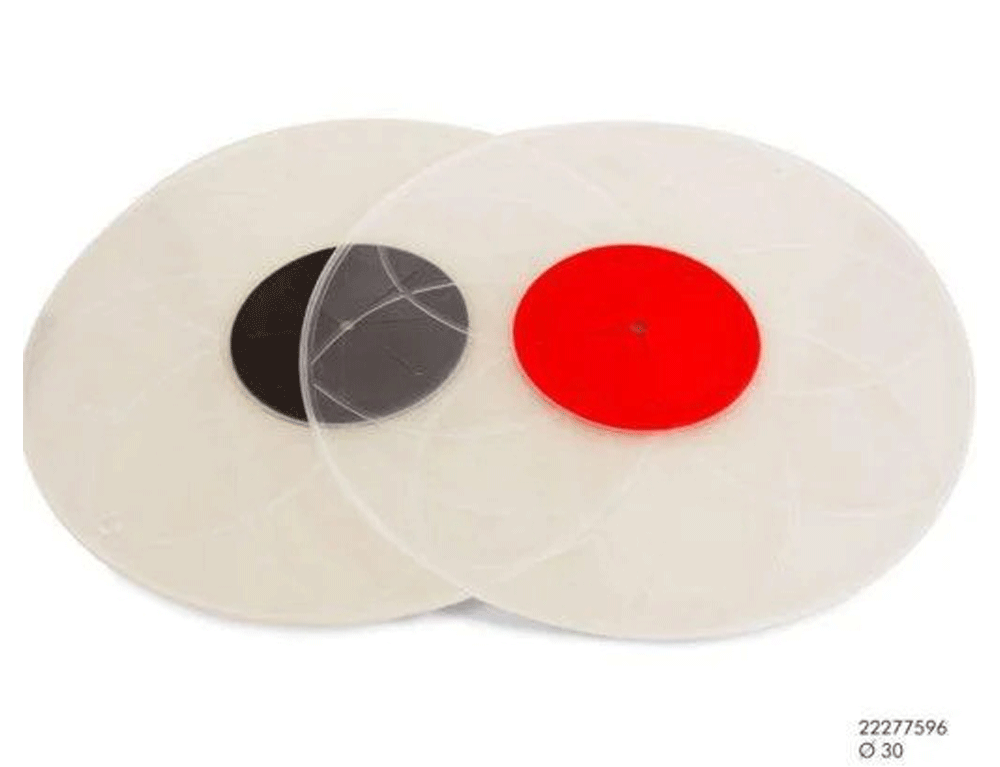 Εικόνα Προστατευτικό καπάκι για μπωλ ανάμειξης Kitchen Tools 22277596 από πλαστικό και σιλικόνη, 30 x 30 x 0,5 cm, σε 2 επιλογές χρώματος, Μαύρο/κόκκινο