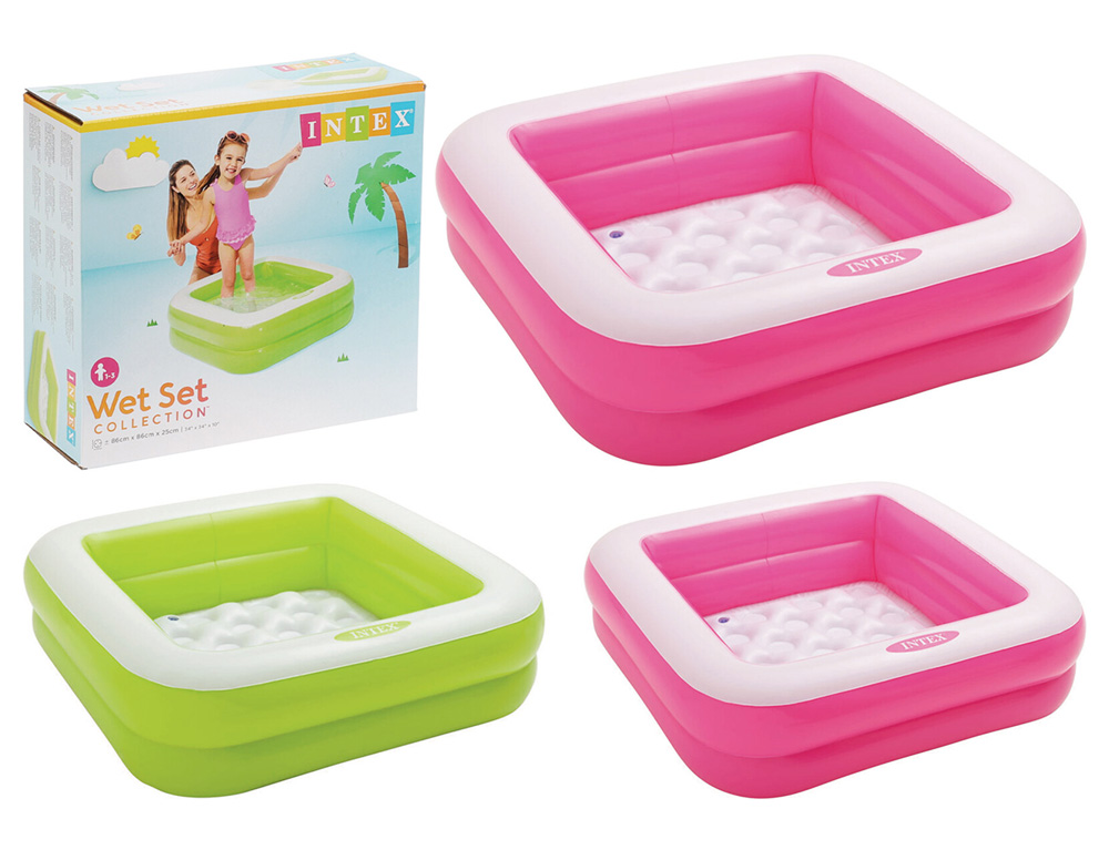 Εικόνα Φουσκωτή πισίνα Play Box Intex (I03400240) παιδική, χωρητικότητας 57lt, 85x85x23cm, σε 2 επιλογές χρώματος