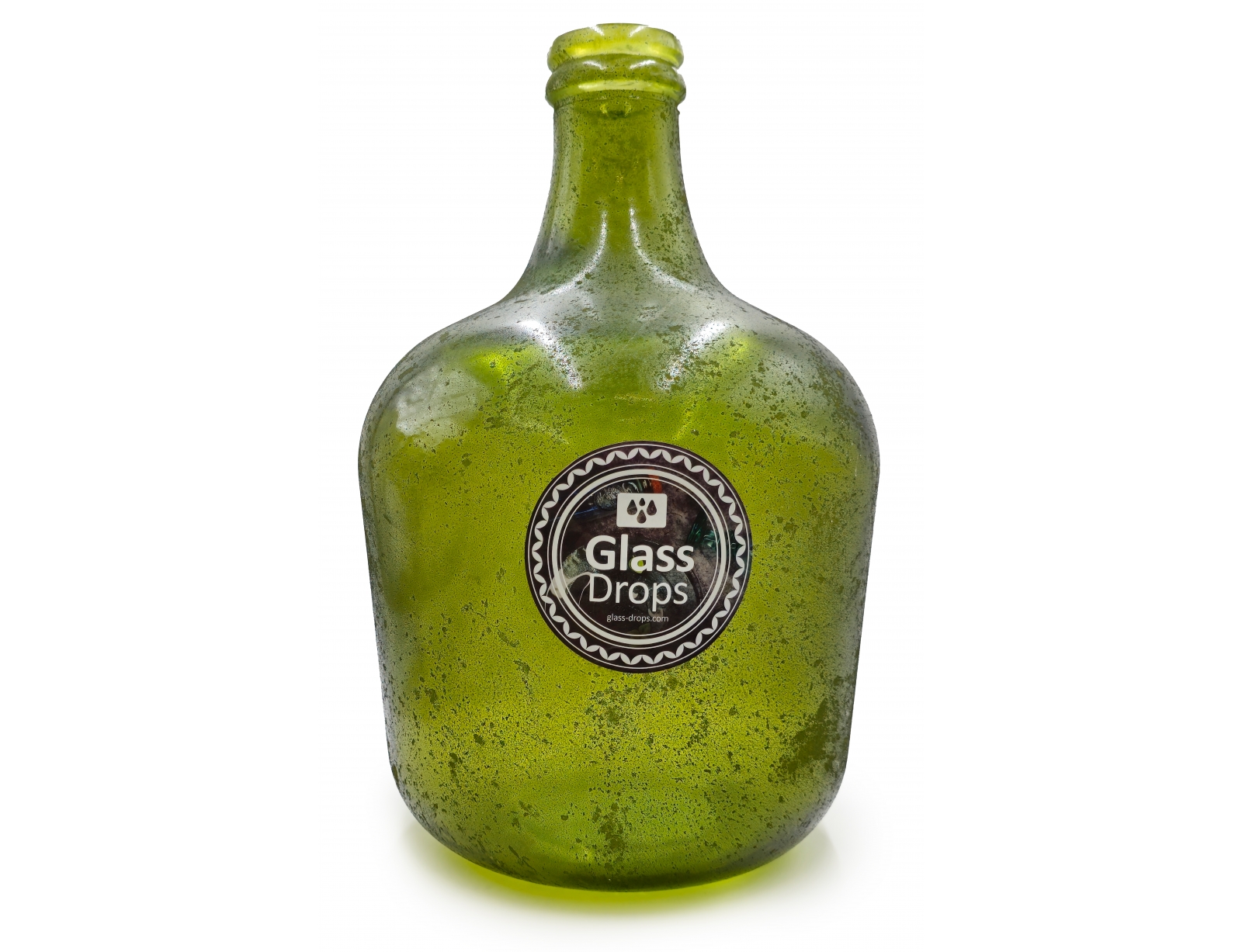 Εικόνα Διακοσμητικό Βάζο Glass Drops Antic (5743F643)  Aπό 100% ανακυκλωμένο γυαλί, Xωρητικότητας 12L, Διαστάσεων Ø 27 x Υ 42 cm, Antic Forest Green