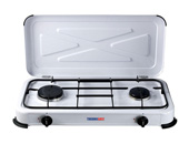 Εικόνα Επιτραπέζια Εστία Αερίου Thermogatz Art 2 (01.100.051) Με 2 Ζώνες Μαγειρέματος, Ισχύ 2600W, Διακόπτη Διαβάθμισης Και Μεταλλικό Καπάκι