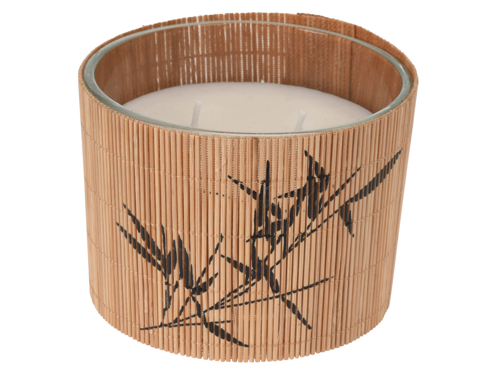 Εικόνα Αρωματικό Κερί CC5061730 Με περιτύλιξη Bamboo, 11 x 8cm Σε άρωμα Sandalwood
