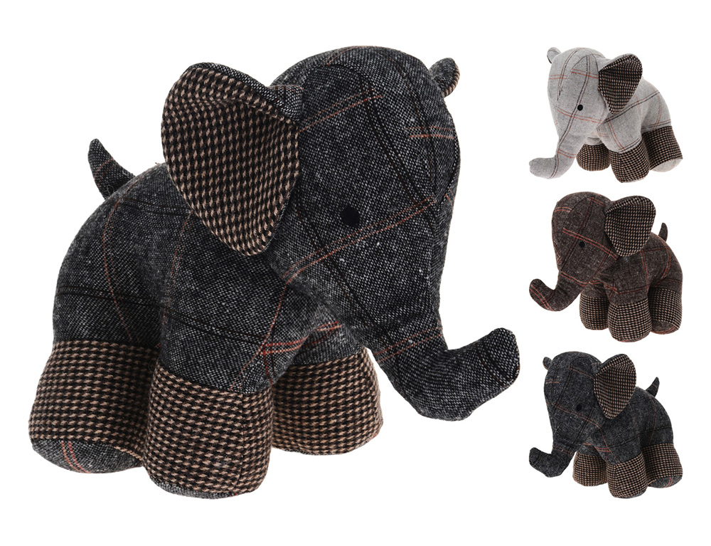 Εικόνα Στοπ Πόρτας Ελέφαντας (HZ1905610), 28x17x23cm, σε 3 επιλογές χρώματος, γκρι/καφέ/γκρι σκούρο