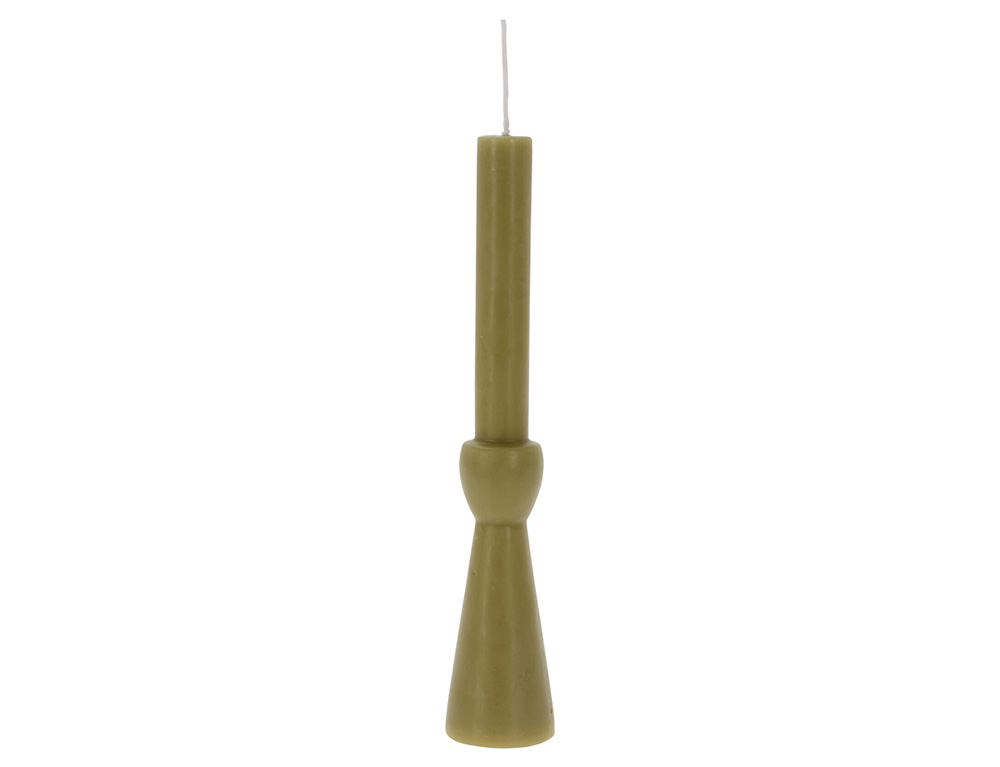 Εικόνα Αρωματικό κερί κορμός twisted Essentials by HOME & Styling (CC5070430) 5.2x5.2x25.5cm - Olive
