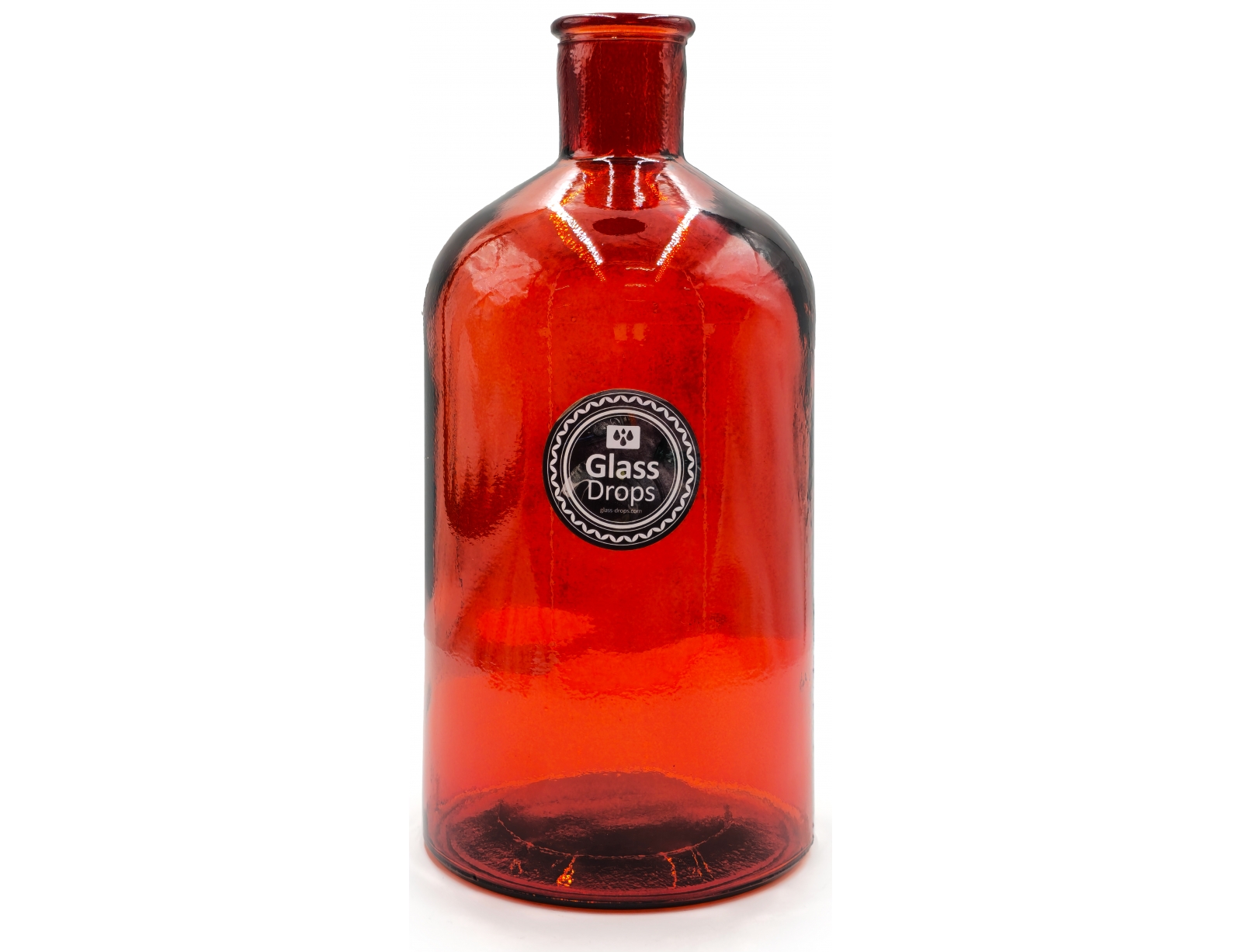 Εικόνα Διακοσμητικό Μπουκάλι Glass Drops Retro (5711DB343) Aπό 100% ανακυκλωμένο γυαλί, Xωρητικότητας 2.6L, Διαστάσεων Ø 13.5 x Υ 28 cm, Pumpkin
