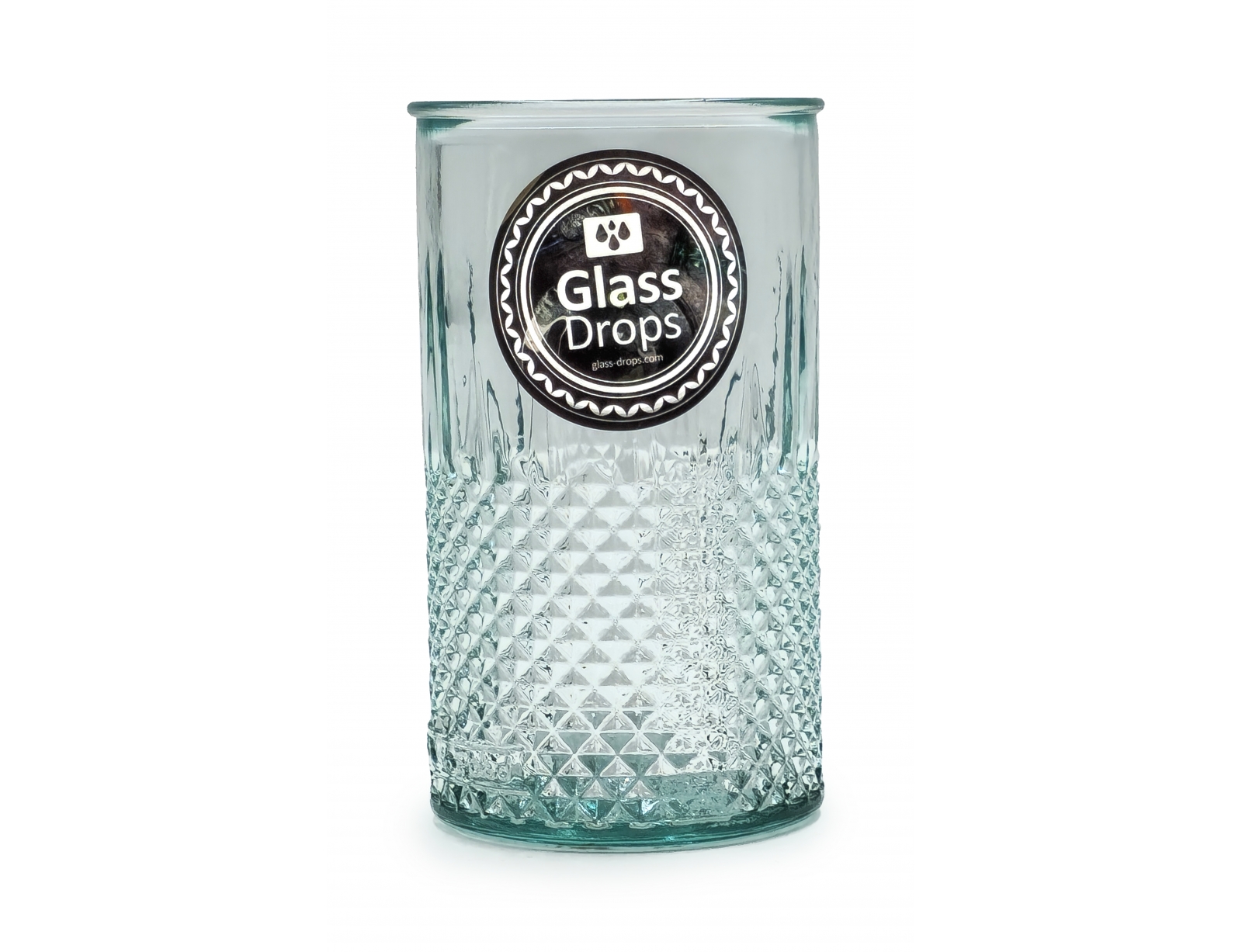 Εικόνα Ποτήρι Glass Drops Diamante (2393) Από ανακυκλωμένο γυαλί, Χωρητικότητας 450ml, Διαστάσεων Ø 8 x Υ 13.5 cm
