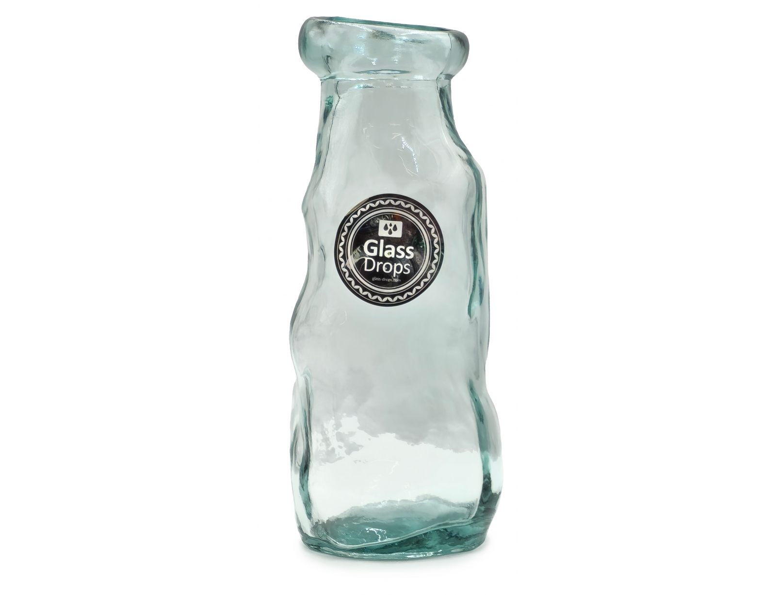 Εικόνα Διακοσμητικό Βάζο Glass Drops Sac (4658) Από ανακυκλωμένο γυαλί, Χωρητικότητας 1L, Διαστάσεων Ø 10 x Υ 25cm
