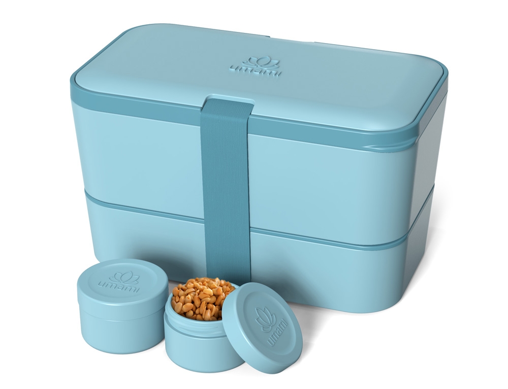 Εικόνα Δοχείο Φαγητού Lunch Box - Original Bento Box Premium Nestable Umami - Mint Blue - Κατάλληλο για Φούρνο Μικροκυμάτων