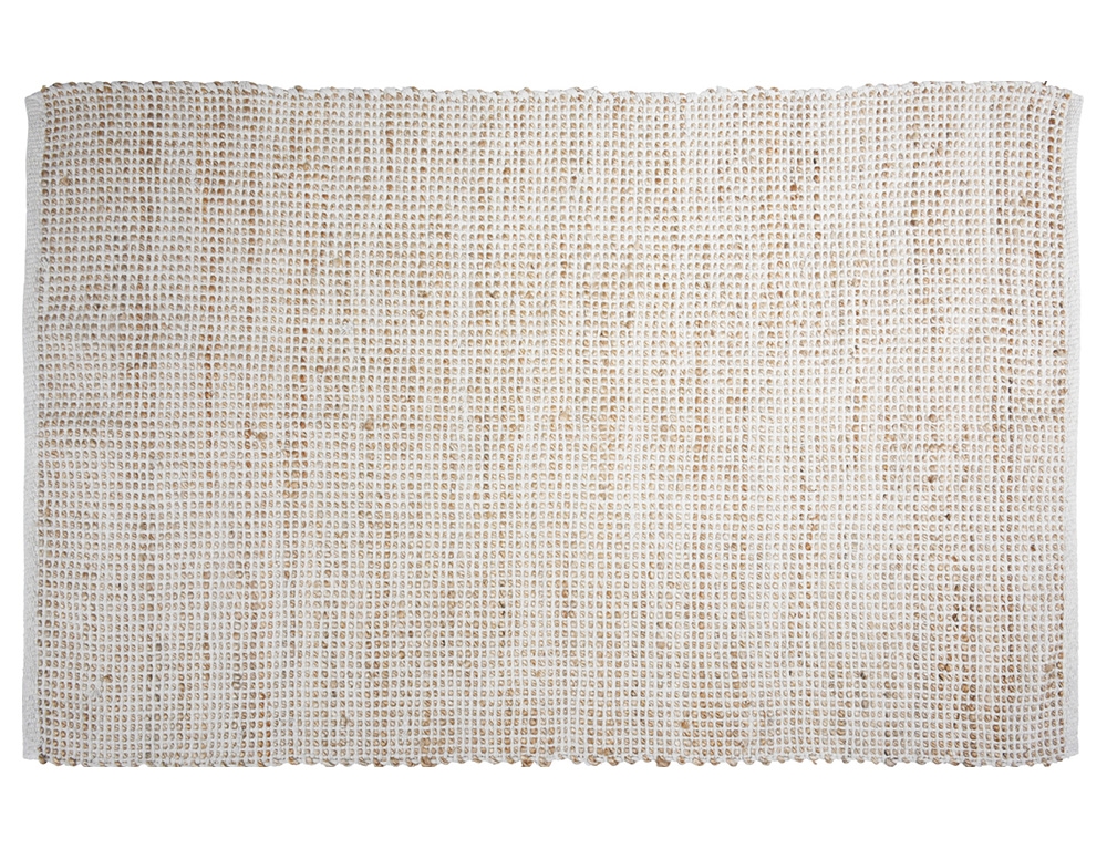 Εικόνα Χαλί Ορθογώνιο από Βαμβάκι και Γιούτα, με διαστάσεις 120x180cm - Σε ανοιχτές αποχρώσεις