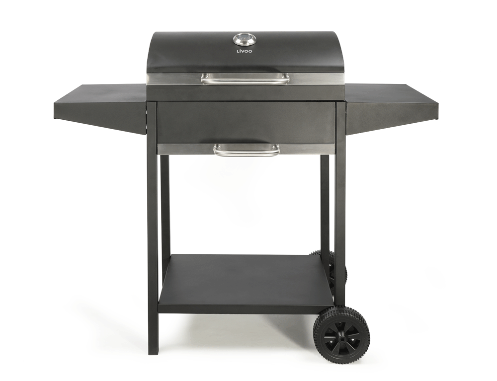 Εικόνα Ψησταριά BBQ κάρβουνου Livoo DOC250 με σκευοθήκη, καπάκι και επιφάνεια ψησίματος 52,5 x 37 cm