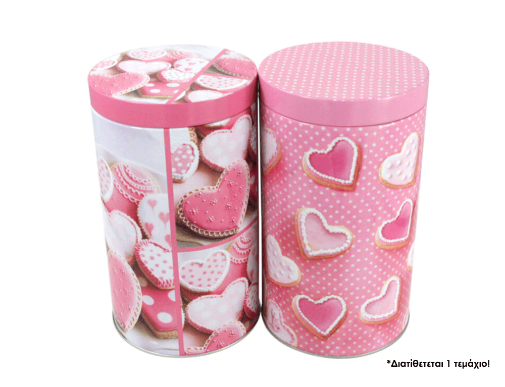 Εικόνα Δοχείο σερβιρίσματος γλυκισμάτων (23466952) Μεταλλικό, 11 x 11 x 19 cm, 2 επιλογές σχεδίου, Ροζ με σχέδια.