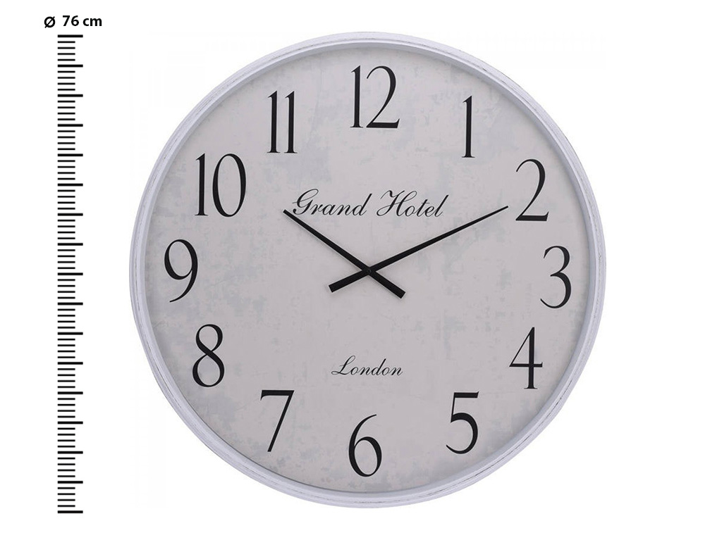 Εικόνα Ρολόι τοίχου (KL5000230) Αναλογικό, 76 x 6.5cm - Λευκό καντράν με μαύρα γράμματα 