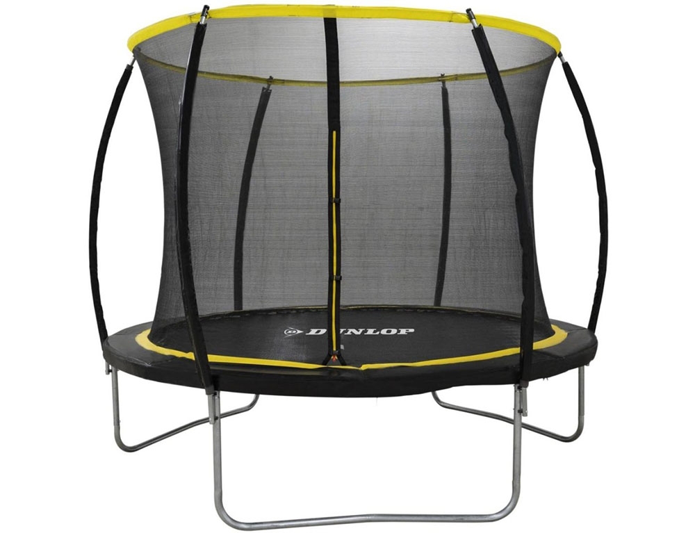 Εικόνα Τραμπολίνο Dunlop με δίχτυ ασφαλείας και Διάμετρο 305cm, Ύψος 76cm (Ύψος 246cm Μαζί με το Δίχτυ) - Yellow/Black