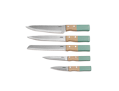 Εικόνα Σετ μαχαιριών Livoo MEC132 με ξύλινη λαβή - 5 τεμάχια - Green/Beige
