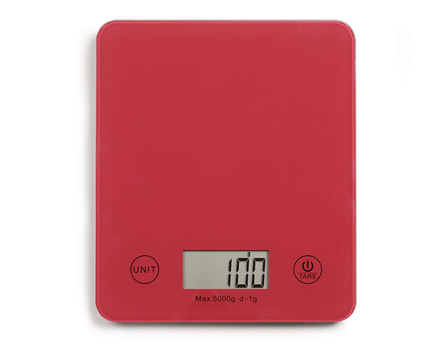 Εικόνα Ψηφιακή Ζυγαριά Κουζίνας Livoo (DOM351RC) Με Μέγιστο Βάρος Ζύγισης 5Kg - Red