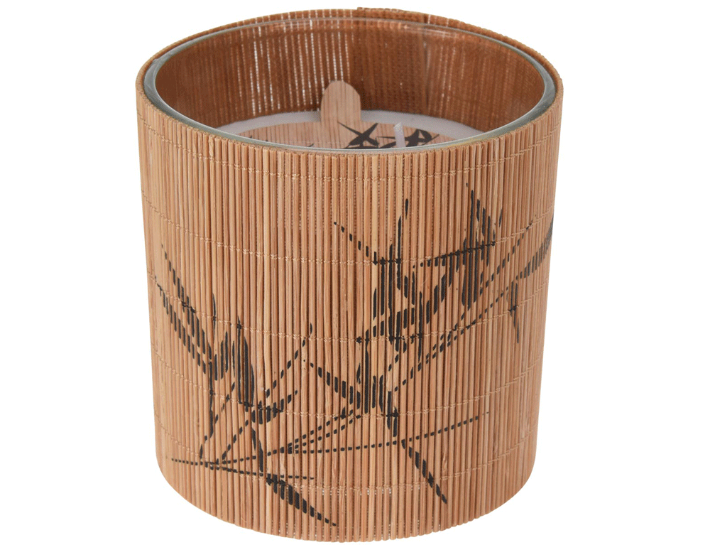 Εικόνα Αρωματικό Κερί CC5061720 Με περιτύλιξη Bamboo, 10 x 10cm Σε άρωμα Sandalwood