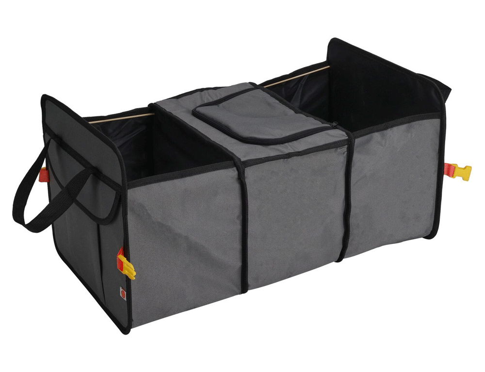 Εικόνα Κουτί-τσάντα αποθήκευσης πορτμπαγκάζ Shell C22300370 Με cooler, πτυσσόμενο πολυλειτουργικό, 32x28,5xl56cm, σε κίτρινο (pantone 116c) και γκρι (pantone 425c) χρώμα
