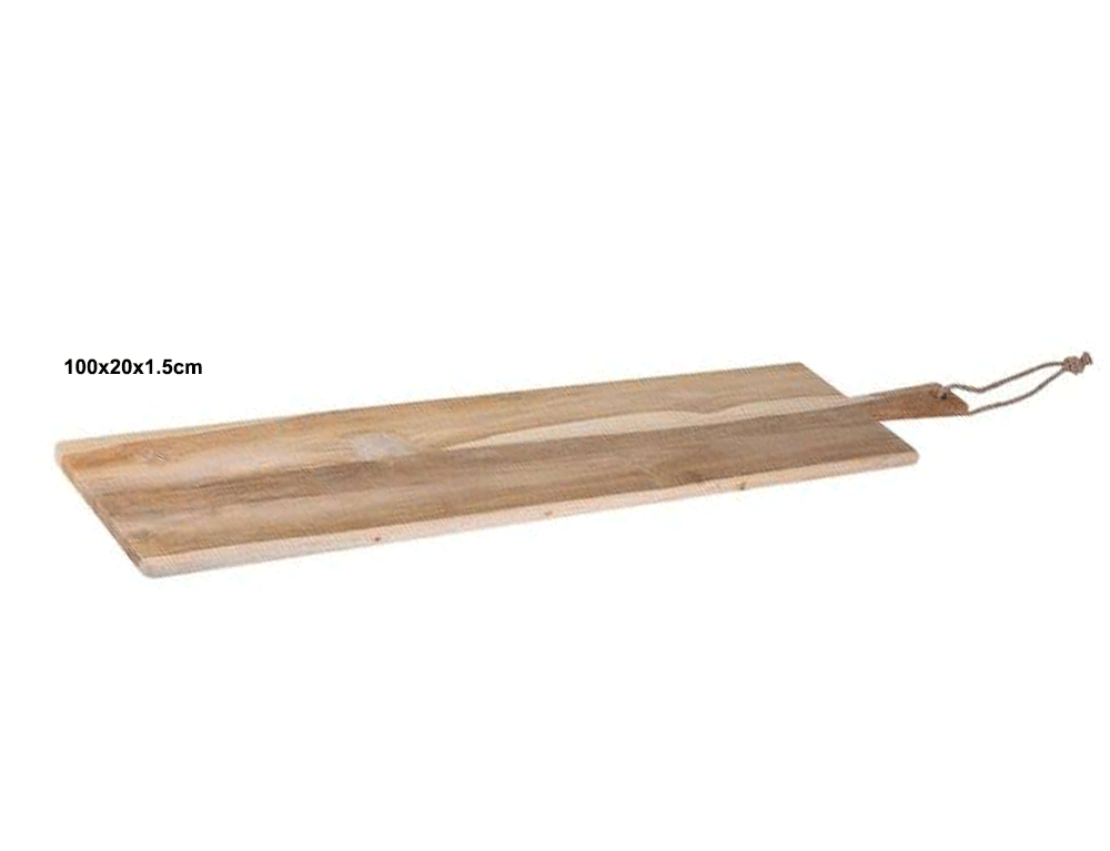 Εικόνα Διακοσμητικός δίσκος κοπής και σερβιρίσματος από teak wood (J11200330) 100x20x1.5cm