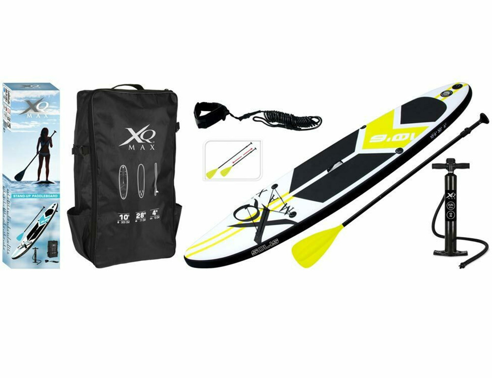Εικόνα Σετ φουσκωτή σανίδα SUP XQMAX (8DP000870) με κουπί, αντλία και τσάντα μεταφοράς, 320x76x15cm