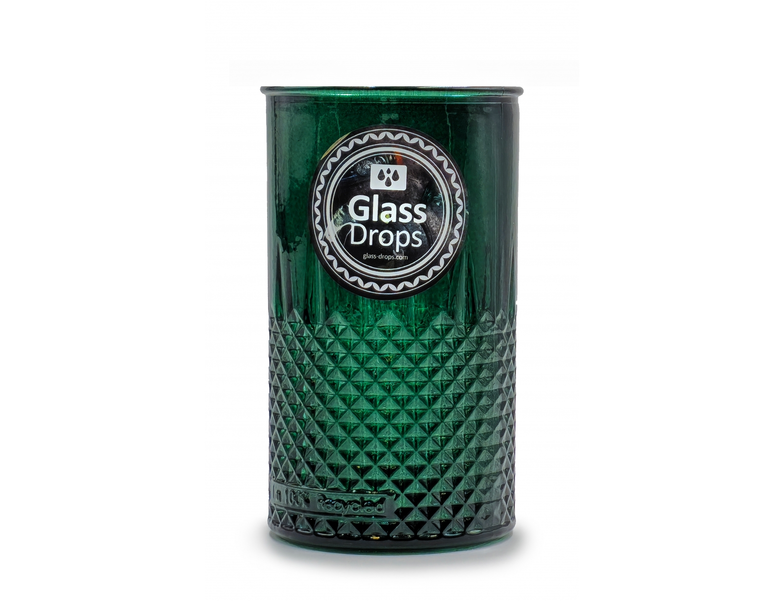 Εικόνα Ποτήρι Glass Drops Diamante (2393DB734) Από ανακυκλωμένο γυαλί, Χωρητικότητας 450ml, Διαστάσεων Ø 8 x Υ 13.5 cm, Albahaca