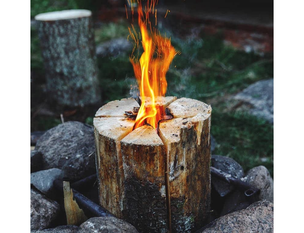 Εικόνα Σουηδικό Εντυπωσιακό Κούτσουρο Φωτιάς (FS6000010) Έτοιμο Με το Φυτίλι του - Ανάβει με Απλό αναπτήρα