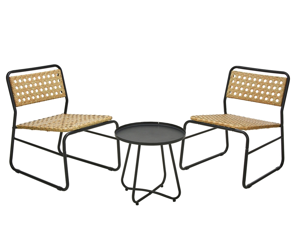 Εικόνα Σετ Κήπου & Βεράντας (VN3000160) με Τραπέζι και 2 Καρέκλες - Μέταλλο/Rattan