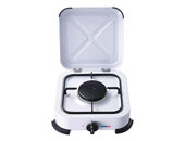 Εικόνα Επιτραπέζια εστία αερίου Thermogatz Art 1 (01.100.050) με 1 ζώνη μαγειρέματος, ισχύ 1400W, διακόπτη διαβάθμισης και μεταλλικό καπάκι
