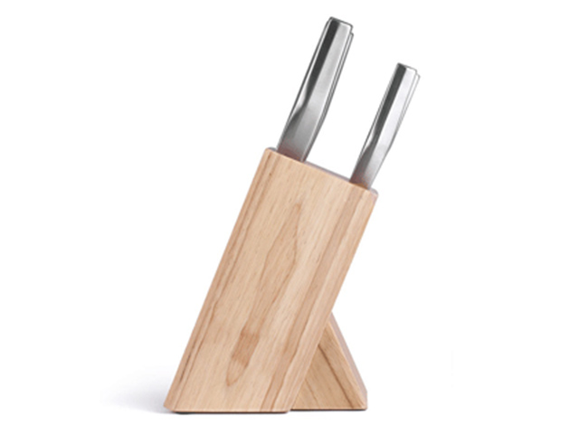 Εικόνα Σετ μαχαιριών Livoo MEC134 με ξύλινη βάση - 5 τεμάχια - Beige/Grey