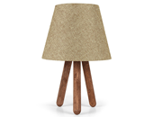Εικόνα Επιτραπέζιο ξύλινο φωτιστικό Pakoworld PWL-0021 (071-000595) με λαμπτήρα Ε27 και διαστάσεις Φ22 x 33 cm - Λαδί/Καφέ