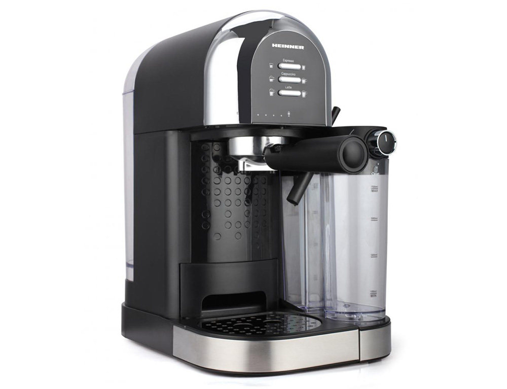 Εικόνα Μηχανή Espresso Heinner Coffee Dreamer HEM-DL1470BK με ισχύ 1470W, λειτουργία για αφρόγαλα, χωρητικότητα δοχείου νερού 1,7L και πίεση 20 bar