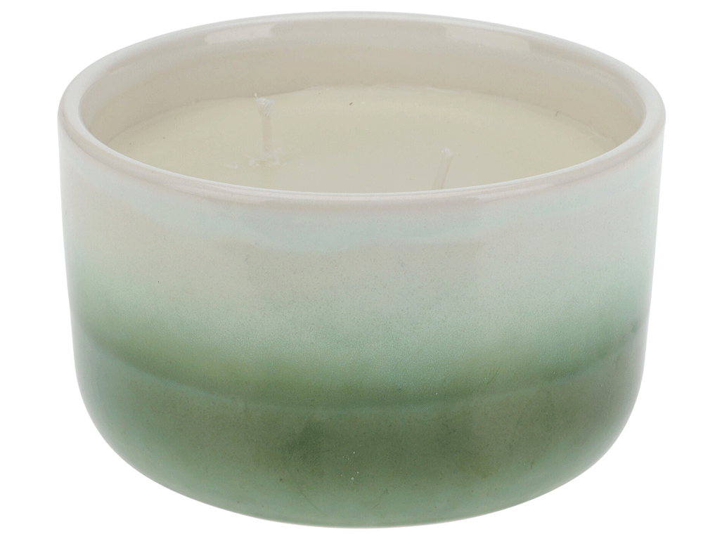 Εικόνα Αρωματικό Κερί Pepper CC5072110 Σε κεραμικό δοχείο 12 x 7 cm, πράσινο, σε άρωμα white rose jasmine.