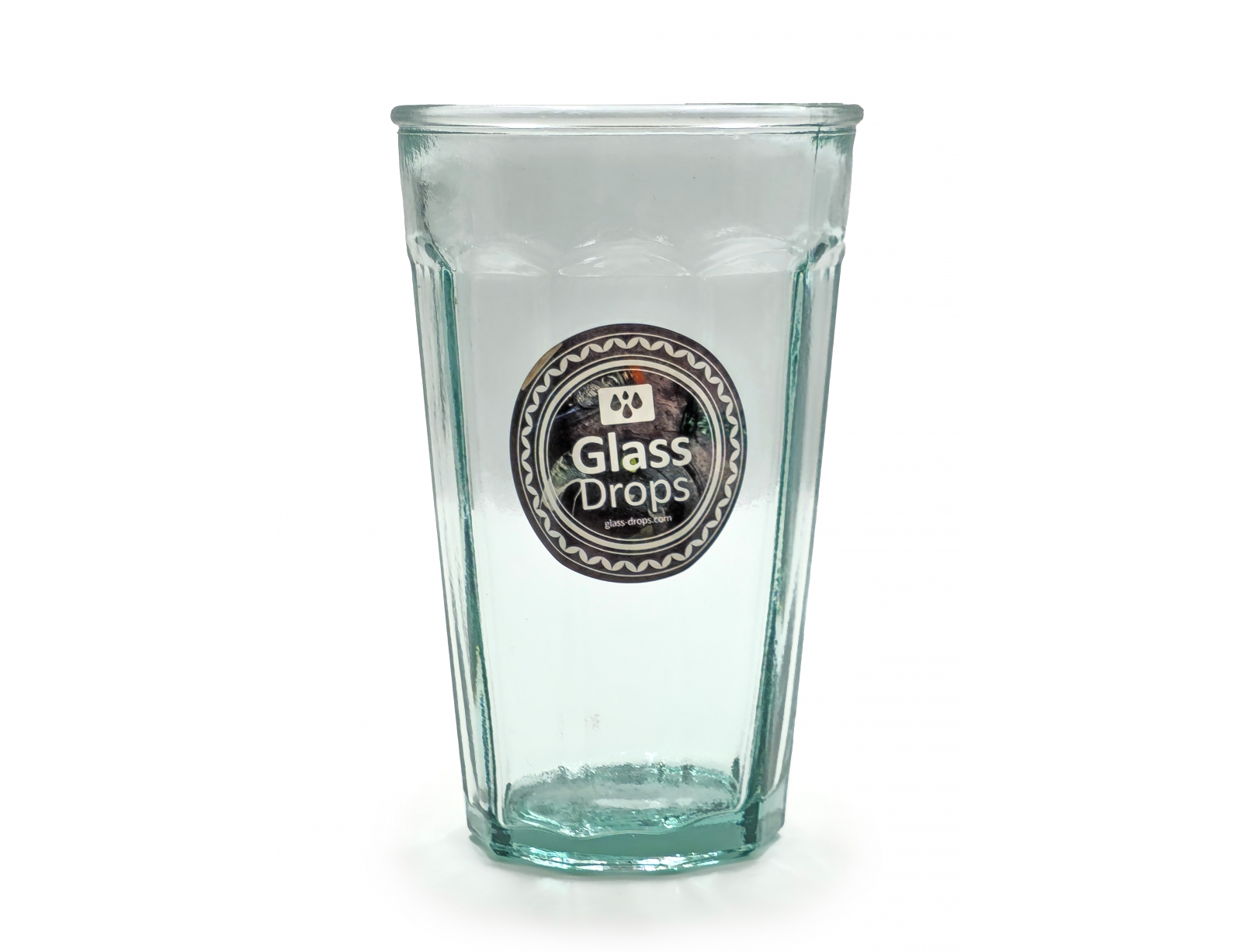 Εικόνα Ποτήρι Glass Drops Casual (2230) Από ανακυκλωμένο γυαλί, Χωρητικότητας 500ml, Διαστάσεων Ø 9.5 x Υ 15 cm