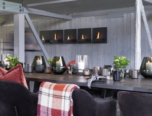 Επιτοίχιο Tζάκι Square 180 Tenderflame με διάρκεια καύσης 3 - 4 ώρες, χωρητικότητα δεξαμενής 1000ml και διαστάσεις 57.5x23x57.5cm - Black