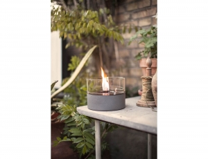 Επιτραπέζια Εστία Φωτιάς Café 18 Tenderflame με διάρκεια καύσης 3 - 4 ώρες, χωρητικότητα δεξαμενής 250ml και διαστάσεις 18.3x13.6cm - Concrete 