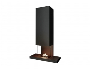 Επιτοίχιο Tζάκι Riff Tenderflame με διάρκεια καύσης 3 - 4 ώρες, χωρητικότητα δεξαμενής 1000ml και διαστάσεις 100x40x173cm - Black