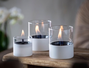 Επιτραπέζια Εστία Φωτιάς Lilly 10 Tenderflame με διάρκεια καύσης 9 - 10 ώρες, χωρητικότητα δεξαμενής 300ml και διαστάσεις 10x11.5cm - White